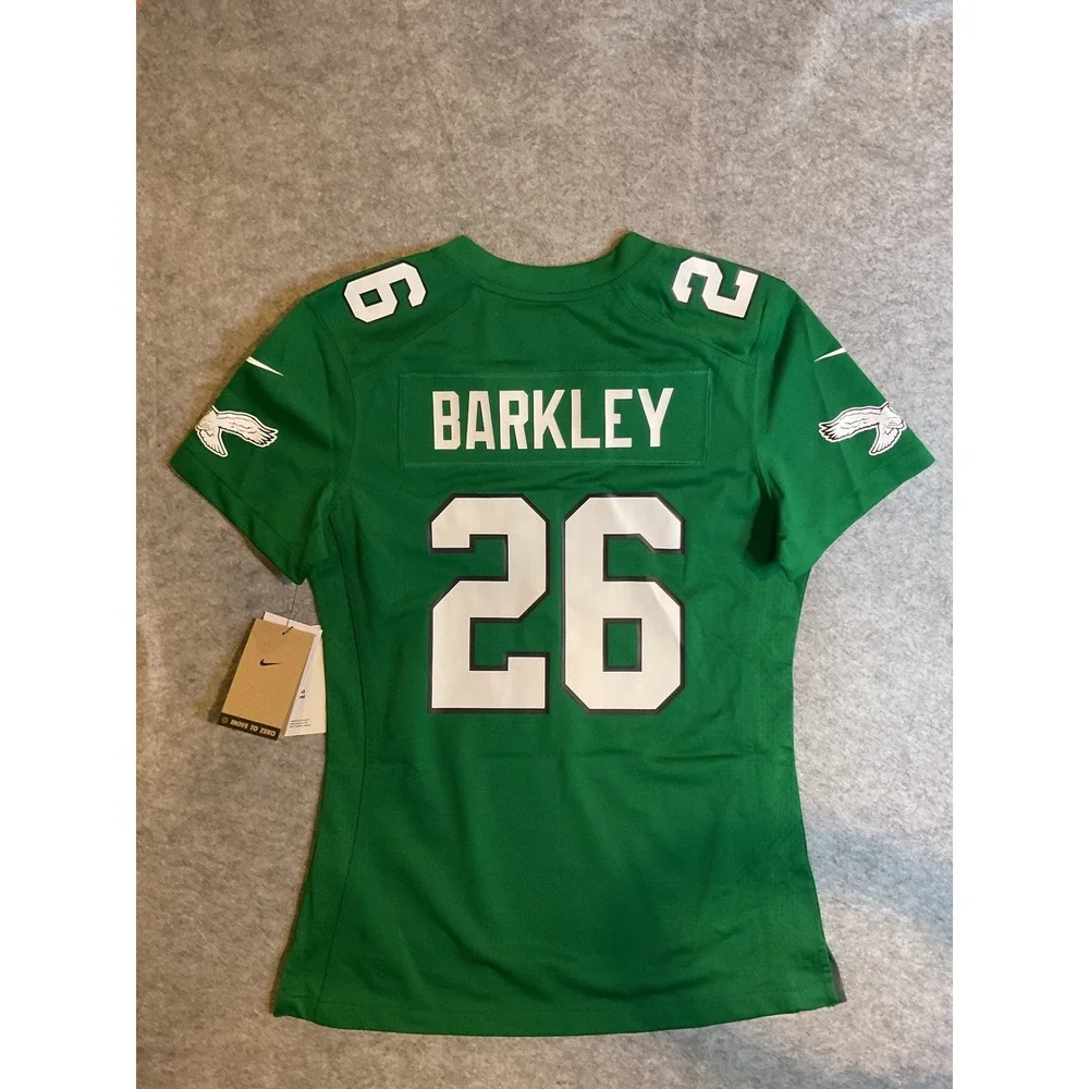 NWT Nike NFL Philadelphia Eagles Saquon Barkley 26 Jersey Kelly Green Women's S